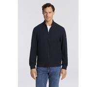 Sweatjacke BOSS ORANGE "Lisimba", Herren, Gr. XXL, blau (dunkelblau404), Jersey, Obermaterial: 100% Baumwolle, unifarben, casual, oversize normal, Rundhals, Langarm Bündchen, Sweatjacken, oversize fit