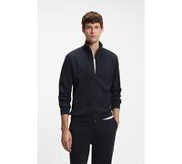 Sweatjacke BOSS "Structure", Herren, Gr. XL, schwarz (dunkelblau 403), Jersey, Obermaterial: 60% Baumwolle, 40% Polyester, unifarben, regular fit normal, Bündchen, Sweatjacken Sweatjacke, aus Baumwoll