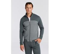 Sweatjacke BOSS "Tracksuit Jacket", Herren, Gr. S, grün (open grün 345), Jersey, Obermaterial: 70% Baumwolle, 30% Polyester, unifarben, regular fit normal, Bündchen, Sweatjacken Sweatjacke, Neuheit, S