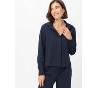 Sweatjacke BRAX "Style BETTE L", Damen, Gr. 48, blau (navy), 67% Polyester, 31% Viskose, 2% Elasthan, Sweatjacken Sweatjacke (96052933-48) navy