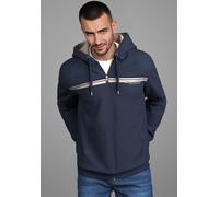 Sweatjacke BRUNO BANANI, Herren, Gr. 3XL (64/66), blau (marine), Sweatware, Obermaterial: 60% Baumwolle, 40% Polyester, schmal, Bündchen, Sweatjacken Sweatjacke, moderner Brustprint (77405318-XXXL) ma