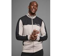 Sweatjacke BRUNO BANANI, Herren, Gr. S (44/46), schwarz (schwarz, grau), Obermaterial: 77% Polyester, 23% Elasthan, regular fit, angesetztes Bündchen, Sweatjacken Sweatjacke, mit Reflektorstreifen in 