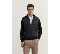 Sweatjacke BUGATTI "Basic Essential", Herren, Gr. L, schwarz (290, schwarz), Sweatware, 90% Baumwolle, 10% Polyester, unifarben, normal, ohne Ausschnitt, Rippbündchen, Sweatjacken Sweatjacke, Modern F