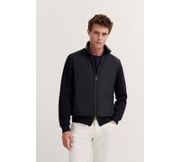 Sweatjacke BUGATTI, Herren, Gr. S, 390, marine, Sweatware, 90% Baumwolle, 10% Polyester, unifarben, normal, ohne Ausschnitt, Rippbündchen, Sweatjacken Sweatjacke, mit Reißverschluss und Stehkragen (59