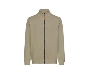 Sweatjacke CAMEL ACTIVE, Herren, Gr. M, beige (khaki), Sweatware, Obermaterial: 100% Baumwolle, unifarben, regular fit hüftbedeckend, Rundhals, Flachstrickbündchen, Sweatjacken Sweatjacke, mit Stehkra