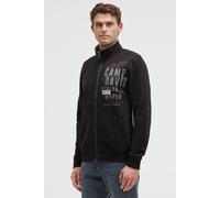 Sweatjacke CAMP DAVID, Herren, Gr. S, schwarz, Material: 50% Baumwolle, 50% Polyester, bedruckt, bestickt, relaxed fit normal, hoch geschlossener Ausschnitt, eingesetzt Rippbündchen, Sweatjacken Sweat