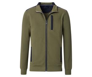 Sweatjacke CASAMODA "CASAMODA Sweatjacke uni", Herren, Gr. 3XL, grün (dunkelgrün), 95% Baumwolle, 5% Elasthan, Sweatjacken Sweatjacke (43778130-XXXL) dunkelgrün