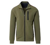Sweatjacke CASAMODA "CASAMODA Sweatjacke uni", Herren, Gr. 3XL, grün (grün 336), 95% Baumwolle, 5% Elasthan, Sweatjacken Sweatjacke (86484437-XXXL) grün 336