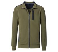 Sweatjacke CASAMODA "CASAMODA Sweatjacke uni", Herren, Gr. 5XL, grün (dunkelgrün), 95% Baumwolle, 5% Elasthan, Sweatjacken Sweatjacke (43778130-5XL) dunkelgrün