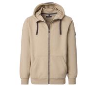 Sweatjacke CASAMODA "CASAMODA Sweatjacke uni", Herren, Gr. XL, beige, 60% Baumwolle, 40% Polyester, Sweatjacken Sweatjacke (68567746-XL) beige