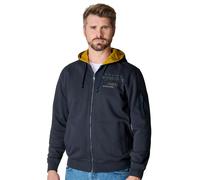 Sweatjacke CASAMODA "CASAMODA Sweatjacke uni", Herren, Gr. XL, blau (dunkelblau 108), 70% Baumwolle, 30% Polyester, Sweatjacken Sweatjacke (73459067-XL) dunkelblau 108