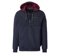 Sweatjacke CASAMODA "CASAMODA Sweatjacke uni", Herren, Gr. XXL, blau (dunkelblau), 60% Baumwolle, 40% Polyester, Sweatjacken Sweatjacke (35458545-XXL) dunkelblau