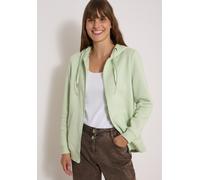 Sweatjacke CECIL, Damen, Gr. XXL (46), raw matcha lime, Sweatware, Oberstoff: 54% Polyester, 46% Baumwolle, unifarben, comfort fit normal, ohne Ausschnitt, Rippbündchen, Sweatjacken Sweatjacke, mit Ka