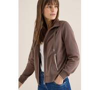 Cecil Sweatjacke CECIL Damen Urban Taupe – 55% Baumwolle/45% Polyester – Gr. XXL (46) – Stehkragen