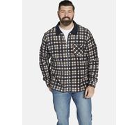 Sweatjacke CHARLES COLBY "Fleecejacke DUKE ERINS", Herren, Gr. 5XL, blau (dunkelblau kariert), Obermaterial: 100% Polyester COOLMAX PES(Coolmax)., Sweatjacken Sweatjacke (11086624-5XL) dunkelblau kari