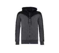 Sweatjacke CIPO & BAXX "Cipo & Baxx Sweatjacke", Herren, Gr. M, grau (anthrazit), Obermaterial: 70% Baumwolle CO. 30% Polyester PES., uni, regular fit, V-Ausschnitt, Sweatjacken Sweatjacke, mit prakti