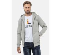 Sweatjacke CIPO & BAXX "Jacken", Herren, Gr. XL, grau, 70% Baumwolle, 30% Polyester, unifarben, Basic, regular fit normal, Rippbündchen, Sweatjacken Sweatjacke, mit Kapuze, CL556 (78734003-XL) grau
