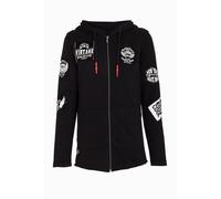 Sweatjacke CIPO & BAXX "Sweatjacke", Herren, Gr. L, schwarz, 100% Baumwolle, unifarben, Basic, regular fit normal, Sweatjacken Sweatjacke, mit coolen Stickereien, CL-240 (86101044-L) schwarz