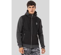 Sweatjacke CIPO & BAXX "Sweatjacken", Herren, Gr. XL, anthrazit, 70% Baumwolle, 30% Polyester, unifarben, regular fit normal, Raglanärmel, Sweatjacken Sweatjacke, mit Kapuze (32312423-XL) anthrazit