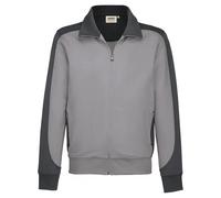 HAKRO 477 Comfort Fit Sweatjacke grau/anthrazit, Zweifarbig