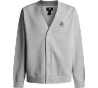 Sweatjacke CONVERSE "CHUCK CARDIGAN", Herren, Gr. L, vintage grau heather, Obermaterial: 80% Baumwolle, 20% Polyester, Sweatjacken Sweatjacke, aus Baumwolle und Polyester, sportlicher Stil (83885543-L