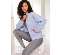 Sweatjacke COPENHAGEN STUDIOS, Damen, Gr. 40/42, blau (hellblau), Sweatware, Obermaterial: 54% Modal, 40% Polyester, 6% Elasthan, unifarben, bequem hüftlang, elastischer Bund, Sweatjacken Sweatjacke, 