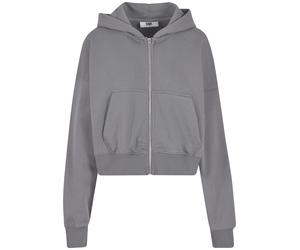 Sweatjacke DEF "DEF DEF Zip Hoodie", Damen, Gr. XL, steel grau, 80% Baumwolle, 20% Polyester, unifarben, Sweatjacken Sweatjacke (25271732-XL) steel grau