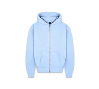Sweatjacke DROPSIZE "Dropsize Herren Super Heavy Blank Zip-Hoodie", Herren, Gr. S, blau (babyblau), 70% Baumwolle, 30% Polyester, unifarben, Rundhals, Sweatjacken Sweatjacke (53390064-S) babyblau