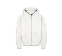 Sweatjacke DROPSIZE "Dropsize Herren Super Heavy Blank Zip-Hoodie", Herren, Gr. XXL, weiß (creamweiß), 70% Baumwolle, 30% Polyester, unifarben, Rundhals, Sweatjacken Sweatjacke (88609523-XXL) creamwei