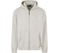 Sweatjacke DROPSIZE "Dropsize Herren Super Heavy Oversize Blank Zip Hoodie", Herren, Gr. L, moonbeam, 70% Baumwolle, 30% Polyester, Rundhals, Sweatjacken Sweatjacke (41236467-L) moonbeam