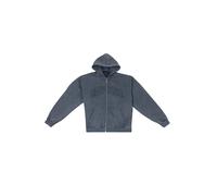 Sweatjacke DROPSIZE "Dropsize SUPER HEAVY OVERISZE RAW EDGES ZIP HOODIE", Herren, Gr. XS, grau (acid grau), 70% Baumwolle, 30% Polyester, Rundhals, Sweatjacken Sweatjacke (62619828-XS) acid grau