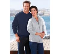 Sweatjacke FRUIT OF THE LOOM, Damen, Gr. 5, grau (grau, meliert), 70% Baumwolle, 30% Polyester, Sweatjacken Sweatjacke (573939-5) grau, meliert