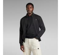Sweatjacke G-STAR, Herren, Gr. M, schwarz, Sweatware, Obermaterial: 55% Baumwolle, 45% Polyester, unifarben, regular fit normal, Rippbündchen, Sweatjacken Sweatjacke, mit Logostickerei auf der Brust (