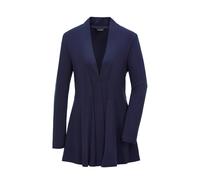 Sweatjacke GOLDNER "Kurzgröße Leichte Shirtjacke lila mit Stretch", Damen, Gr. 24, blau (marine), Obermaterial: 95% Polyester PES. 5% Elasthan EL., festlich, normal, Tubular, Sweatjacken Sweatjacke, M