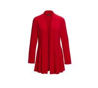 Sweatjacke GOLDNER "Leichte Shirtjacke lila mit Stretch", Damen, Gr. 42, rot, Obermaterial: 95% Polyester PES. 5% Elasthan EL., festlich, normal, weit Tubular, Sweatjacken Sweatjacke, Mit Teilungsnaht