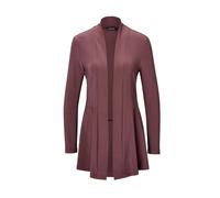 Sweatjacke GOLDNER "Leichte Shirtjacke lila mit Stretch", Damen, Gr. 44, lila (pflaumenviolett), Obermaterial: 95% Polyester PES. 5% Elasthan EL., festlich, normal, weit Tubular, Sweatjacken Sweatjack
