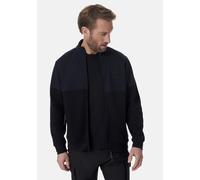Sweatjacke HERO BY JOHN MEDOOX "SPENCER Sweatjacke", Herren, Gr. L, navy, schwarz colorot block, Sweatware, 100% Polyester, regular fit, ohne Ausschnitt, Sweatjacken Sweatjacke, HERO by John Medoox SP