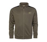 Sweatjacke HERO BY JOHN MEDOOX "SPENCER Sweatjacke Regular Fit Jeans", Herren, Gr. M, grün (olive col block), angeraute Sweatware, 100% Polyester, regular fit, ohne Ausschnitt, Sweatjacken Sweatjacke,