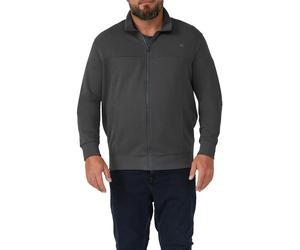 Sweatjacke, Herren, Gr. 4XL, schwarz, Web, Obermaterial: 70% Baumwolle, 30% Polyester, S.OLIVER MEN BIG SIZES, unifarben, regular fit hüftbedeckend, Rundhals, Rippbündchen, Sweatjacken Sweatjacke, mit