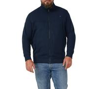 Sweatjacke, Herren, Gr. 5XL, blau, Web, Obermaterial: 70% Baumwolle, 30% Polyester, S.OLIVER MEN BIG SIZES, unifarben, regular fit hüftbedeckend, Rundhals, Rippbündchen, Sweatjacken Sweatjacke, mit Re