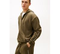 Sweatjacke, Herren, Gr. XL (54), army grün, Sweatware, Obermaterial: 50% Baumwolle, 50% Polyester, TOMMY HILFIGER UNDERWEAR, unifarben, Basic, regular fit normal, eingesetzt Rippbündchen, Sweatjacken