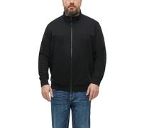 Sweatjacke, Herren, Gr. XXL, schwarz, Web, Obermaterial: 70% Baumwolle, 30% Polyester, S.OLIVER MEN BIG SIZES, unifarben, regular fit hüftbedeckend, Rundhals, Rippbündchen, Sweatjacken Sweatjacke, mit