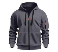 Sweatjacke Herren Mit Kapuze, Hoodie Herren Kapuzenpullover Reißverschluss Oversized Sweatshirt Mits Kapuze Übergangsjacke Kapuzenmantel Hoodie Mit Reißverschluss Herrens
