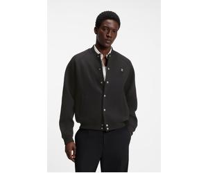 Sweatjacke HUGO "Dabin", Herren, Gr. XL, schwarz (schwarz001), Interlock, Obermaterial: 62% Baumwolle, 33% Polyester, 5% Elasthan, unifarben, oversize normal, Rundhals, Bündchen, Sweatjacken Sweatjack