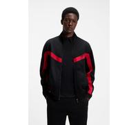 Sweatjacke HUGO "Darti", Herren, Gr. S, schwarz (schwarz004), Sweatware, Obermaterial: 70% Polyester, 30% Baumwolle, unifarben, relaxed fit normal, hoch geschlossener Ausschnitt, Bündchen, Sweatjacken