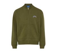Sweatjacke HUGO "Nuvojack", Herren, Gr. M, grün (open grün388), Sweatware, Obermaterial: 100% Baumwolle, unifarben, regular fit normal, hoch geschlossener Ausschnitt, Bündchen, Sweatjacken Sweatjacke,