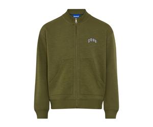 Sweatjacke HUGO "Nuvojack", Herren, Gr. XL, grün (open grün388), Sweatware, Obermaterial: 100% Baumwolle, unifarben, regular fit normal, hoch geschlossener Ausschnitt, Bündchen, Sweatjacken Sweatjacke