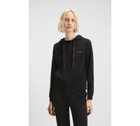Sweatjacke HUGO UNDERWEAR, Damen, Gr. XXL, schwarz, Sweatware, Obermaterial: 66% Baumwolle, 30% Polyester, 4% Elasthan, unifarben, Basic, gerade normal, Rundhals, Bündchen, Sweatjacken Sweatjacke, Kap