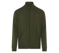 Sweatjacke HUGO UNDERWEAR "Laze Zip Jacket", Herren, Gr. L (52), grün (dunkelgrün 309), Single Jersey, Obermaterial: 95% Baumwolle, 5% Elasthan, regular fit, hoch geschlossener Ausschnitt, eingesetzt 