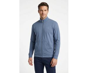Sweatjacke HUGO UNDERWEAR "Laze Zip Jacket", Herren, Gr. M (50), blau (open blau 496), Single Jersey, Obermaterial: 95% Baumwolle, 5% Elasthan, regular fit, hoch geschlossener Ausschnitt, eingesetzt e